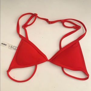 shein red bikini top